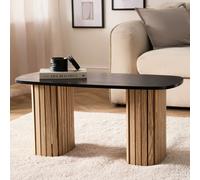 OHS Madison Ribbed Long Coffee Table Living Room Office End Side Table in Light Grey OHS Light Grey