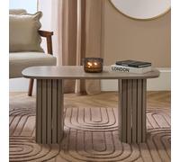 OHS Madison Ribbed Long Coffee Table Living Room Office End Side Table in Natural OHS Natural