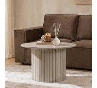 Ohs Madison Ribbed Round Coffee Table Engineered Wood Living Room