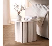 Ohs Madison Ribbed Side Table Corner Bedroom Living Room - Cream