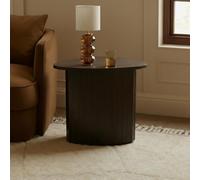 Ohs Madison Ribbed Side Table Corner Bedroom Living Room - Dark Brown