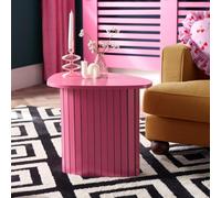 Ohs Madison Ribbed Side Table Corner Bedroom Living Room - Hot Pink