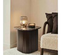 OHS Madison Ribbed Side Table Corner Bedroom Living Room Office Bedside in Brown OHS Brown