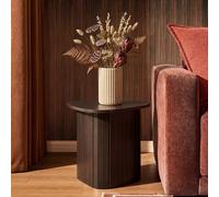 OHS Madison Ribbed Side Table Corner Bedroom Living Room Office Bedside in Chocolate OHS Chocolate