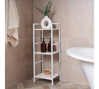 OHS Manhattan 3 Tier Shelving Unit Modern Wire Storage Organiser in White OHS White