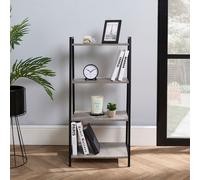 OHS Manhattan 4 Tier Shelving Unit Modern Wire Storage Organiser in Light Grey OHS Light Grey