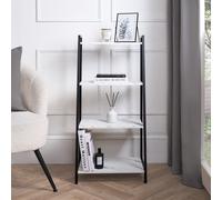 OHS Manhattan 4 Tier Shelving Unit Modern Wire Storage Organiser in White OHS White