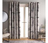 OHS Marble Blackout Ring Top Eyelet Ready Made Curtains Panels | Size: 168 cm width x 183 cm drop OHS Multicolor 168 cm width x 183 cm drop