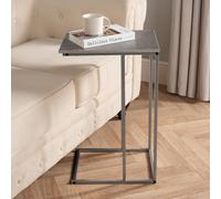 OHS Marble Effect C-Shaped Coffee Table Sofa Desk in Grey OHS Grey