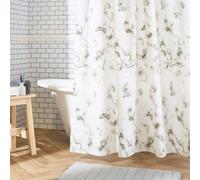 OHS Marble Effect Mould Resistant Shower Curtain in White | Size: 180 cm width x 180 cm drop OHS White 180 cm width x 180 cm drop