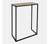 OHS Marble End Table Living Room Console Bedroom Side Nightstand Metal in Natural OHS Natural