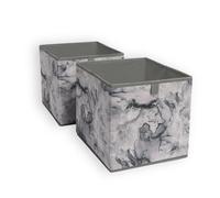 OHS Marble Storage Cubes 2 Pack Folding Boxes Shoe Toy Tidy Set Space Saving Box