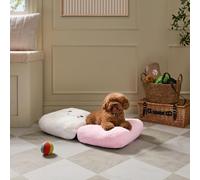 OHS Marshmallow Dog Bed Small Novelty Plush Dog Cat Bed, Pink/White
