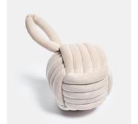OHS Matte Velvet Rope Weighted Decorative Door Stop with Handle in Cream OHS Cream