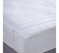 OHS Mattress Topper Double Bed, Extra Deep Bouncy Deep Hotel Quality Bed Pad Luxury Soft Touch Quilted Mattress Topper Filled Microfibre Hypoallergenic Machine Washable with Elasticated Straps