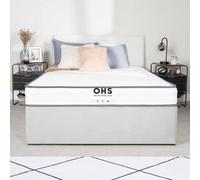 OHS Memory Foam Mattress Luxury Quilted Sprung Comfort, White - Single