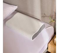 OHS Memory Foam Pillow, Orthopaedic Neck Pillows for Shoulder Pain Head Neck Support Pillow for Side Back Stomach Sleepers Cervical Contour Ergonomic Pillow with Removable Cover, White