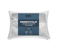 OHS Memory Foam Pillows 2 Pack Hotel Quality, Pillows for Neck and Shoulder Pain Relief Breathable Microfibre Cover Memory Foam Core Cooling Pillow Comfort Sleep, 48 x 74cm