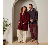 OHS Men's Mens Teddy Marl Check Hoodie Pyjama Set Winter Loungewear | Size: Medium/Large OHS Multicolor M/L