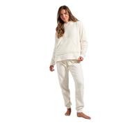 OHS Mens Pyjamas Set Sherpa Lined Two Piece Coral Fleece Pyjamas Women Men Hooded Bottoms Soft Warm Winter Fluffy Pjs Sleep Nightwear, S/M/L