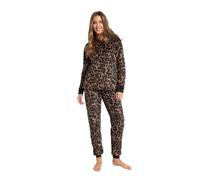OHS Mens Pyjamas Set Sherpa Lined Two Piece Coral Fleece Pyjamas Women Men Hooded Bottoms Soft Warm Winter Fluffy Pjs Sleep Nightwear, S/M/L