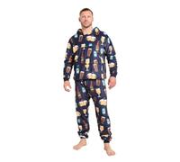 OHS Mens Pyjamas Set Sherpa Lined Two Piece Coral Fleece Pyjamas Women Men Hooded Bottoms Soft Warm Winter Fluffy Pjs Sleep Nightwear, S/M/L