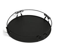 OHS Metal Round Decorative Tray Bow Design Modern Coffee Table Tray, Black | Candle Tray Vanity Trays for Dresser Perfume Jewellery Toilet Tank Bedroom Kitchen Countertop Display Tray Storage Organiser