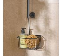 OHS Metal Shower Caddy Hanging Shampoo Organiser Storage in Black OHS Black