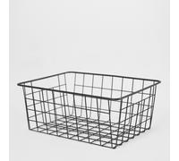 OHS Metal Wire Food Storage Basket Multipurpose Pantry Organiser Kitchen in Black OHS Black