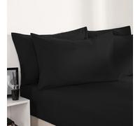 Ohs Microfibre Deep Fitted Sheet, Black - Superking