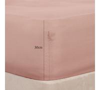 Ohs Microfibre Deep Fitted Sheet, Blush Pink - Superking