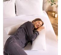OHS Microfibre V Shaped Pillow Support Pregnancy Orthopaedic Cushion in White OHS White