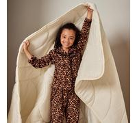 OHS Mini Me Leopard Button Through Kids Pyjama Set in Natural | Size: 9-10 Years OHS Natural 9-10 Years