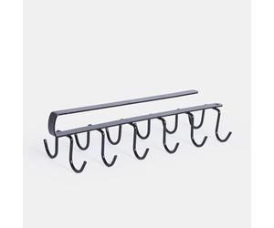 OHS Mug Holder Under Shelf Cup Rack Organizer with 12 Hooks Space-Saving Under Cabinet Hanger for Mugs Drying Cupboard Storage for Home Kitchen Cup Display Rack, Black