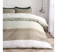 OHS Multi Stripe Bedding Set Microfibre Duvet Cover with Pillowcase in Pale Green | Size: Single OHS Pale Green Single