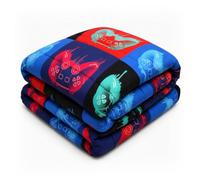 OHS Neon Drip Gaming Weighted Blanket Adults 3kg - Single 100 x 150cm | Gaming Gifts for Adults Teddy Fleece Reversible Heavy Blanket Sleep Therapy Sleep Calming Stress Anxiety Relief for Adults