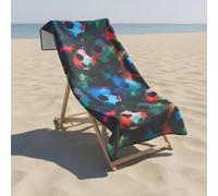 OHS Neon Football Beach Towel Bath Travel Quick Dry Microfibre Absorbent OHS Multicolor