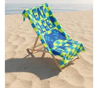 OHS Neon Large Beach Towel, Super Soft Quick Dry Sand Free Kids Beach Towel Eat Sleep Game Slogan Lightweight Compact Microfibre Towels Pool Travel Summer Holiday Essentials for Kids, 71 x 152cm