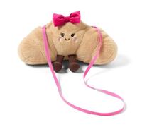 OHS Novelty Crossbody Bag Cute Plush Sling Bag for Girl - Natural/Pink, Silver
