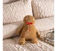 OHS Novelty Hot Water Bottle with Soft Plush Gingerbread Man Cover, 2L Leakproof Large Rubber Hot Water Bottle for Neck Shoulder Pain Relief & Hand Feet Warmer for Adults Kids, Natural