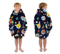 Officially Licensed Pokémon Blanket Hoodie Kids, Oversized Hoodie Blanket Pokémon Gifts for Boys Girls Warm Soft Comfy Pullover Pokémon Accessories Merchandise, Blue Medium
