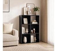 Ohs Oslo 6 Cube Freestanding Storage Unit Bookcase Shelf - Black