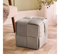 OHS Ottoman Foot Stool Square Footrest Chair Side Sofa Seat in Natural OHS Natural