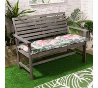 OHS Outdoor 2 Seater Patterned Bench Cushion Garden Furniture Seat in Pink OHS Pink