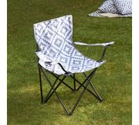 OHS Outdoor Camping Chair Folding Portable Picnic Garden Seat in Light Grey OHS Light Grey