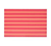 OHS Outdoor Rug Stripe, Weather Waterproof Reversible Garden Rug Foldable Outdoor Carpet Non Slip Easy Clean UV Decking Lawn Patio Balcony Large Rugs, Orange/Pink - 120 x 170cm