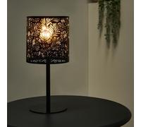 OHS Outdoor Table Lamp Black, Weather-Resistant Solar Rechargeable Cordless Outdoor Table Lamps for Garden Patio Balcony with Automatic Dusk Sensor Metal Frame Home Decor Desk Lamp