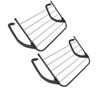OHS Over Radiator 2 X Clothes Airer Foldable Clothes Towel Rail Dryer Hanger, Black