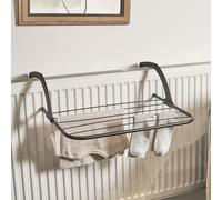 OHS Over Radiator Clothes Airer Foldable Clothes Towel Rack Dryer in Black | Size: 1 Pack OHS Black 1 Pack