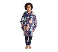 OHS Oversized Blanket Hoodie Kids Boys Girls Hooded Blanket Gingerbread Man Soft Sherpa Fleece Wearable Blankets Comfy Cosy Sweatshirt Big Pocket Christmas Gifts for Kids, Navy - One Size